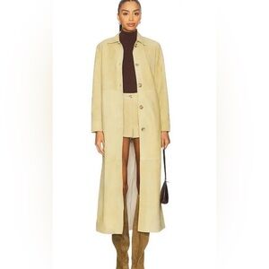 ZUT Butter Goat Suede‎ Long Coat Size L 100% Natural Goat Suede | $1200 Retail